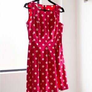 dressbarn Pink and White Polka Dot Mini Dress